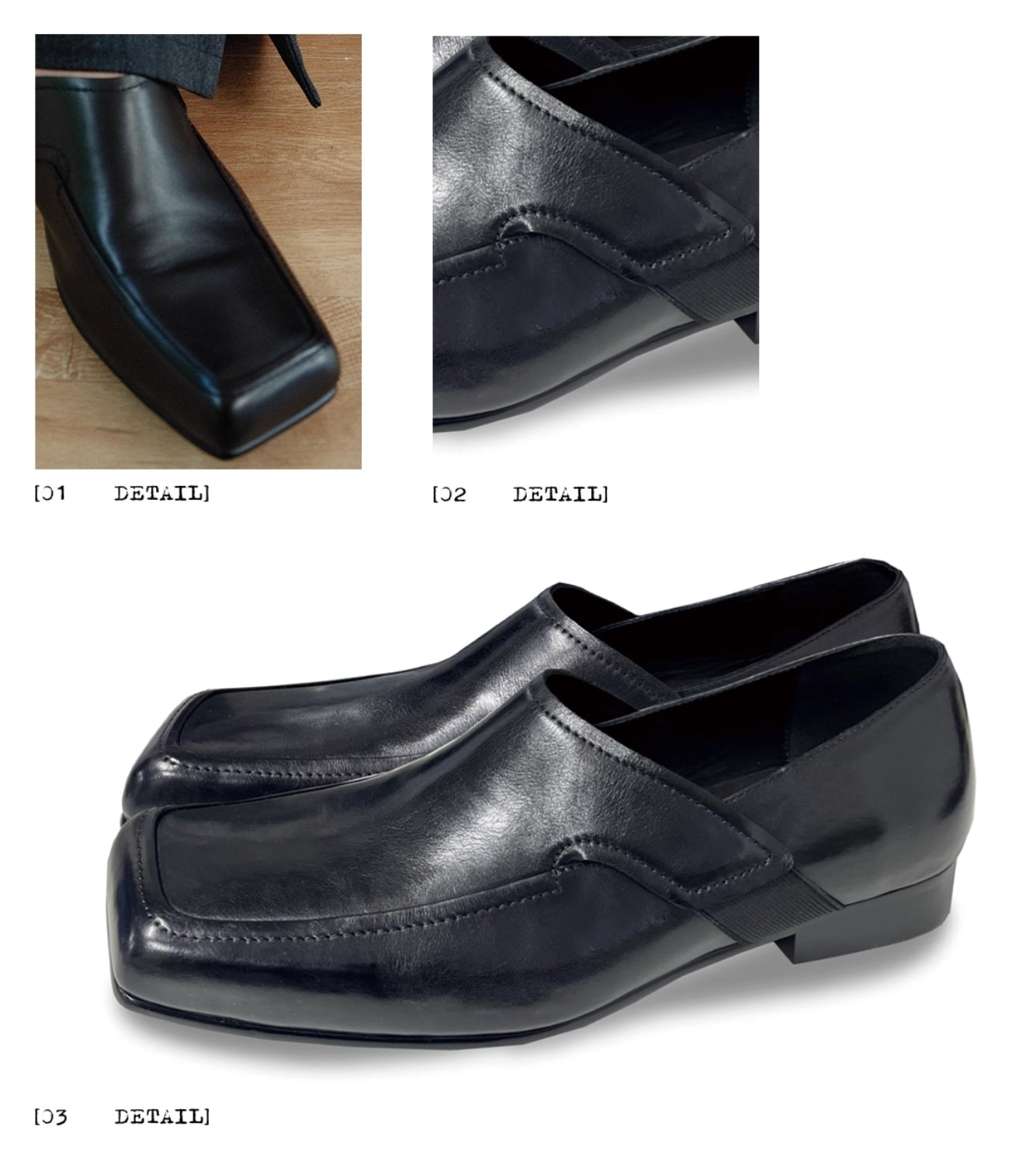 MODERN BEVELED DERBY SHOES