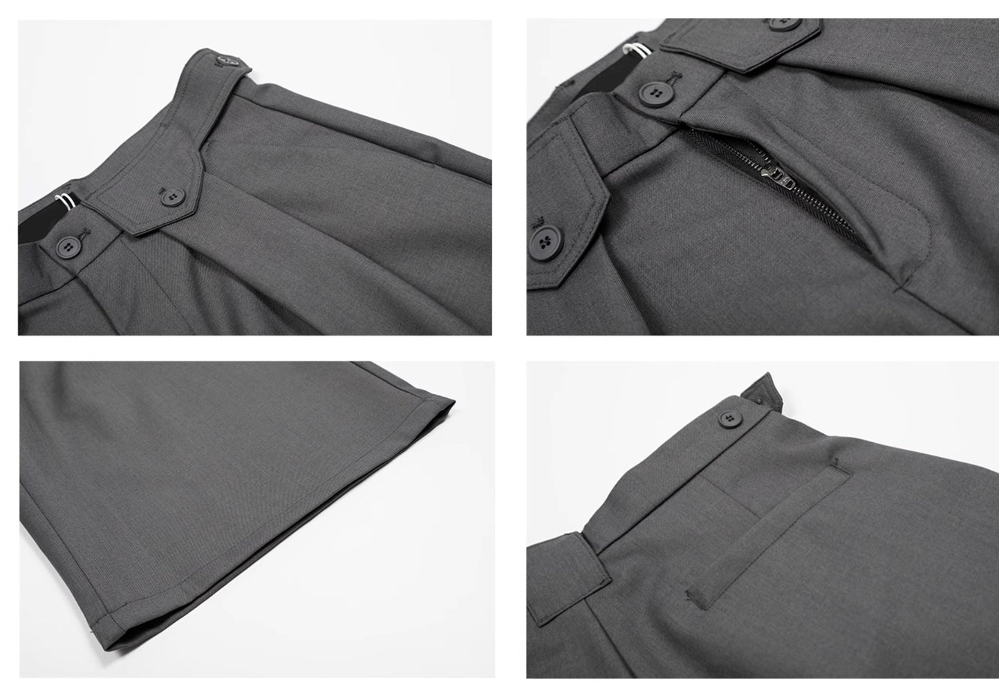 PLEATED CROPPED CASUAL SHORTS