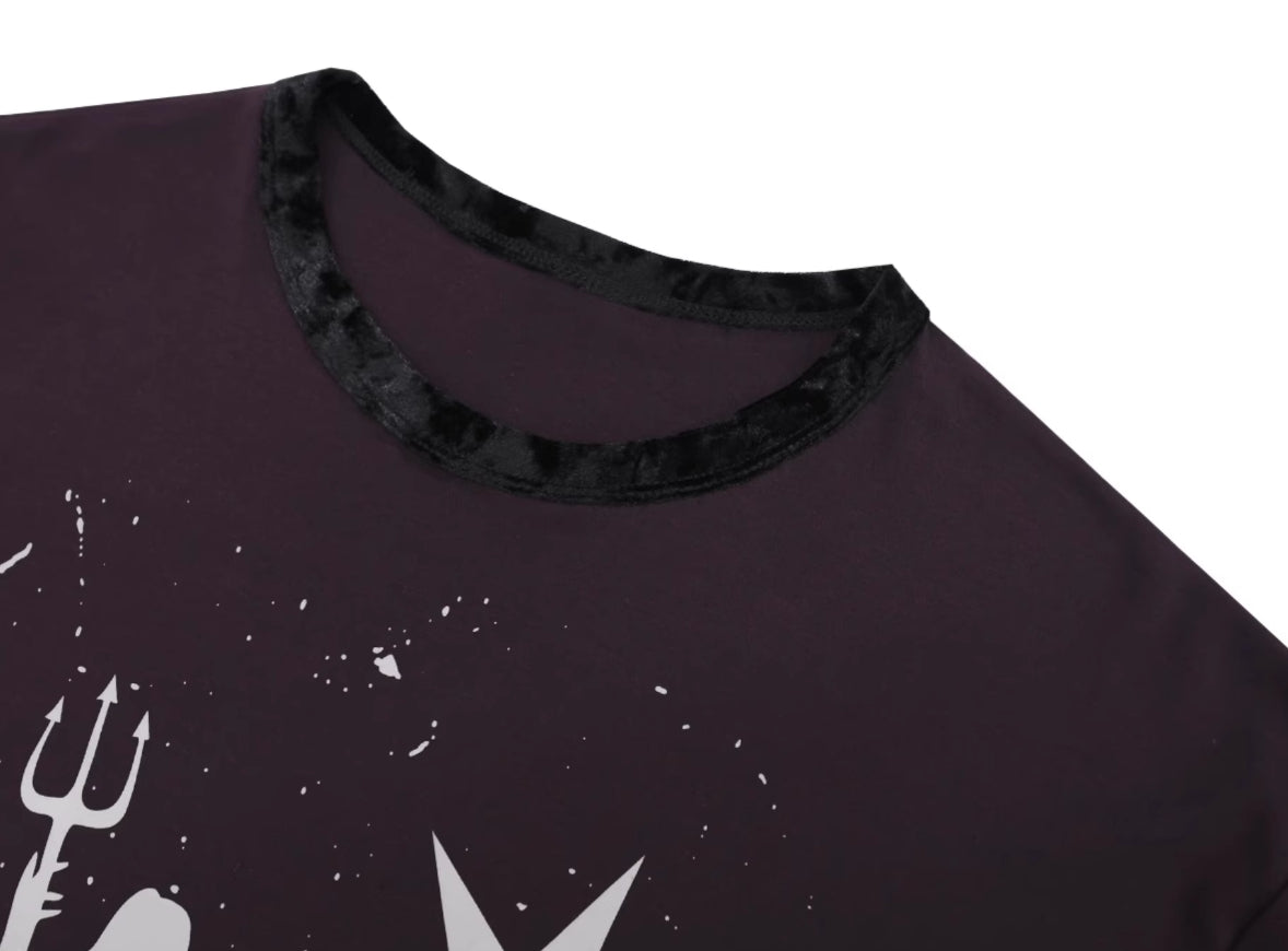 DARK PURPLE ART PRINT TEE