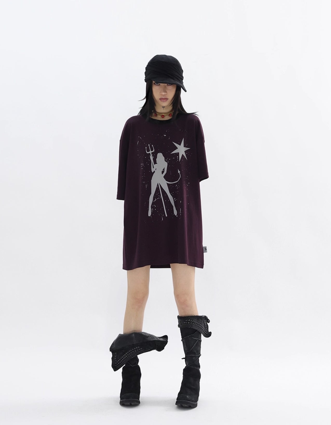 DARK PURPLE ART PRINT TEE