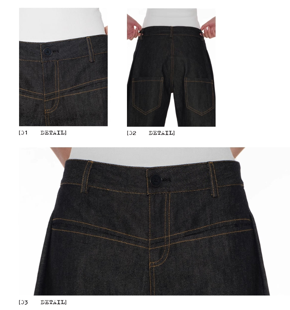 LOW WAIST BANANA WIDE PANTS