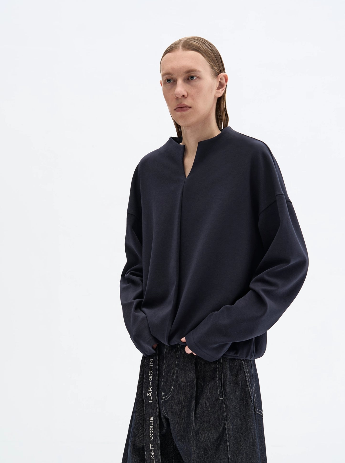 PRUSSIAN BLUE AIRY BLOUSE
