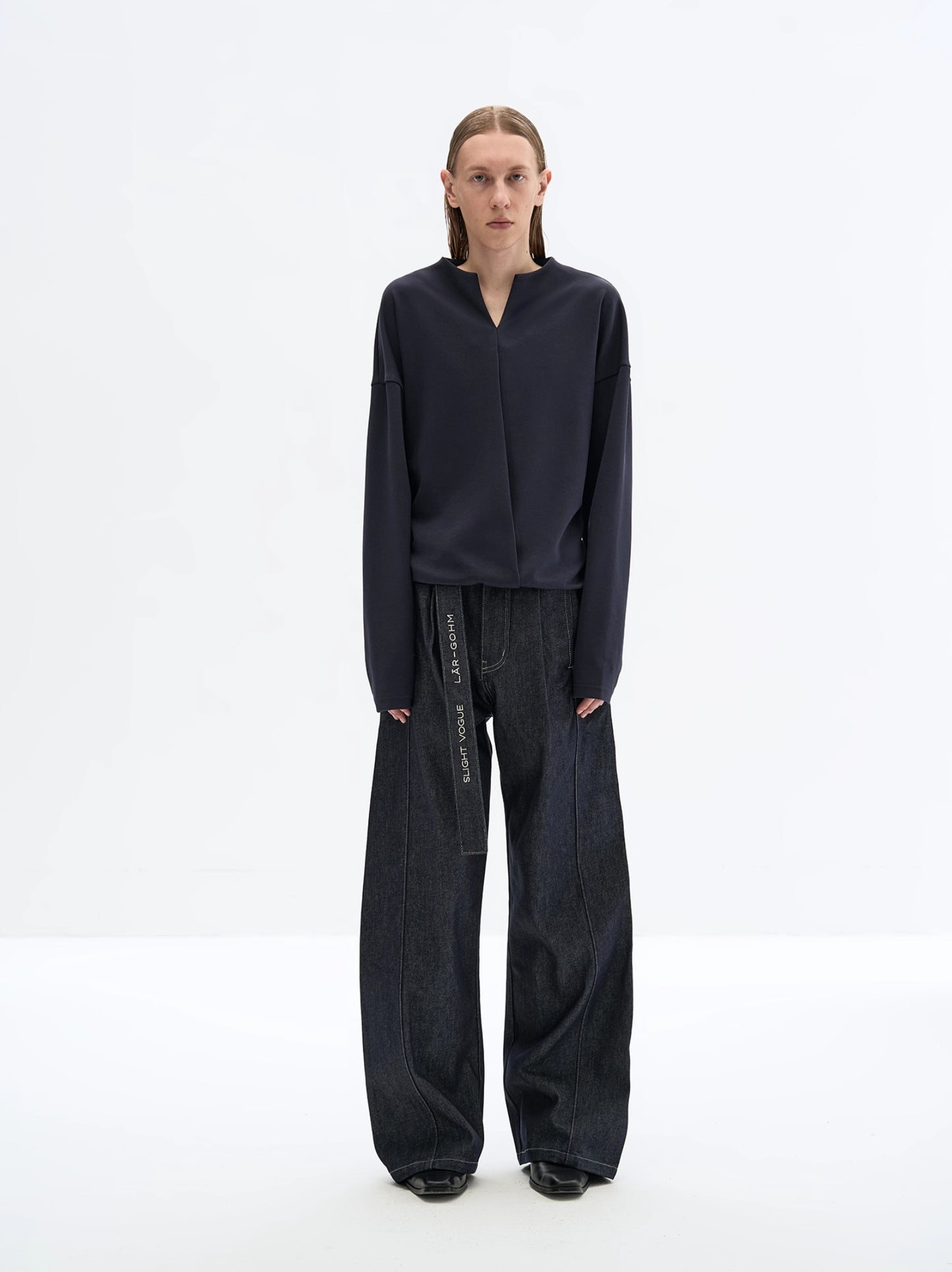 PRUSSIAN BLUE AIRY BLOUSE