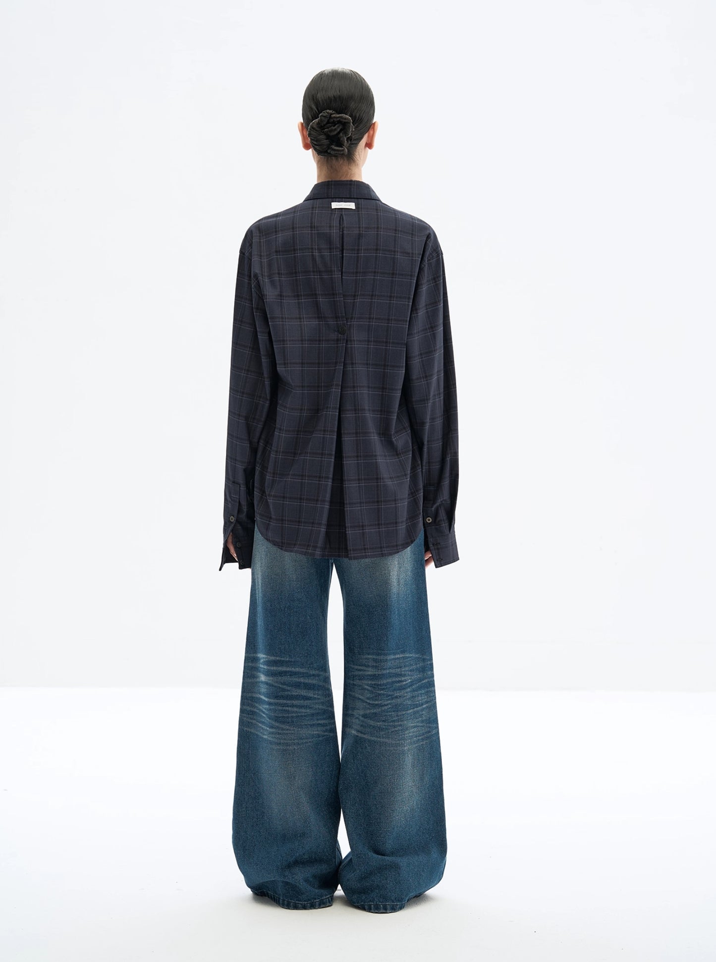 RUM BLUE PLAID BACK SHIRT