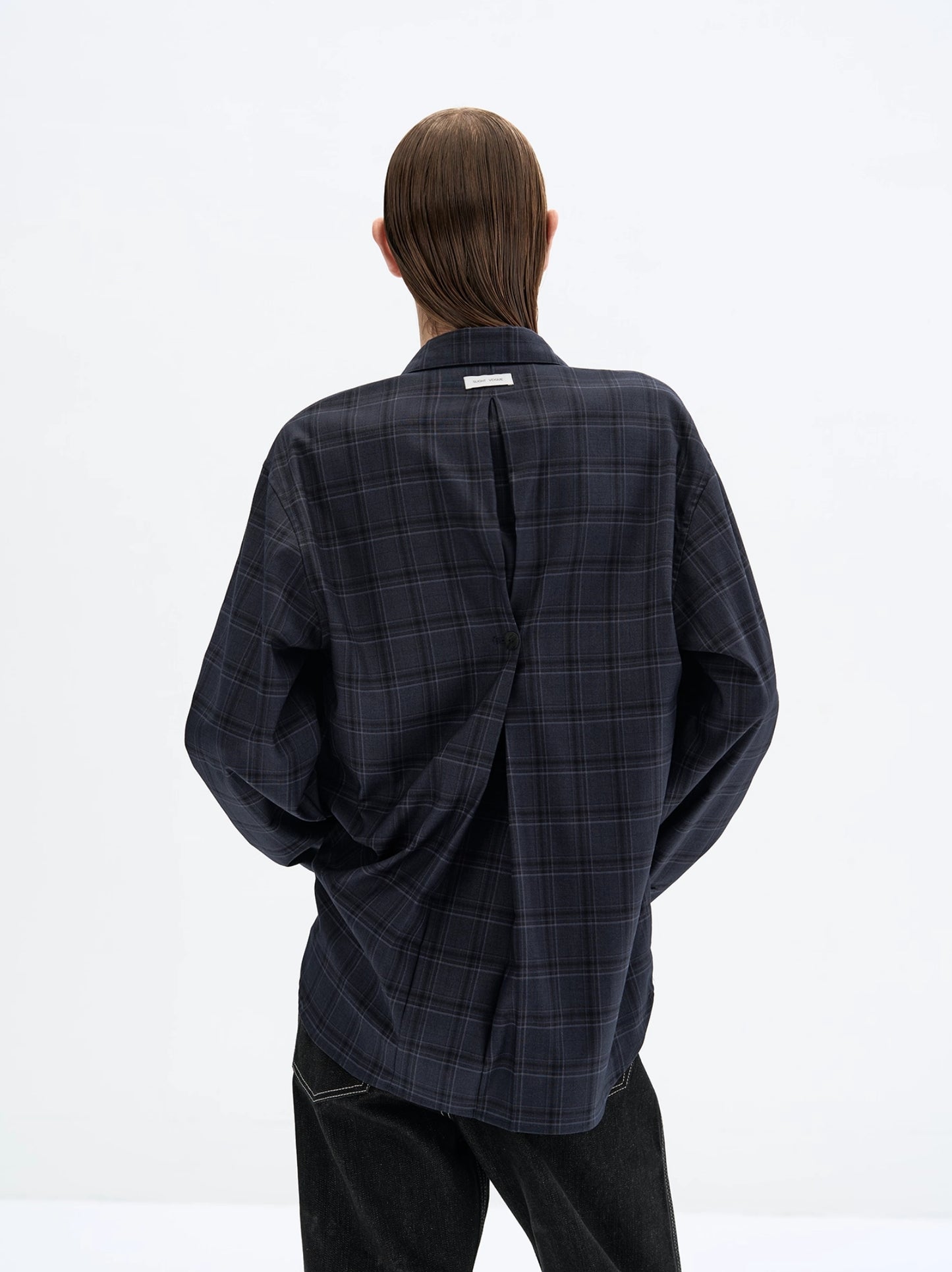 RUM BLUE PLAID BACK SHIRT