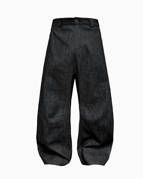 LOW CROTCH STRUCTURAL WIDE PANTS