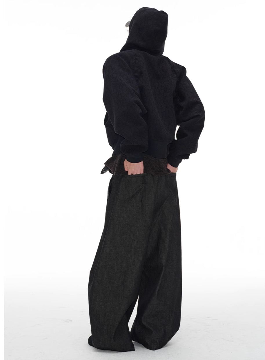 LOW CROTCH STRUCTURAL WIDE PANTS