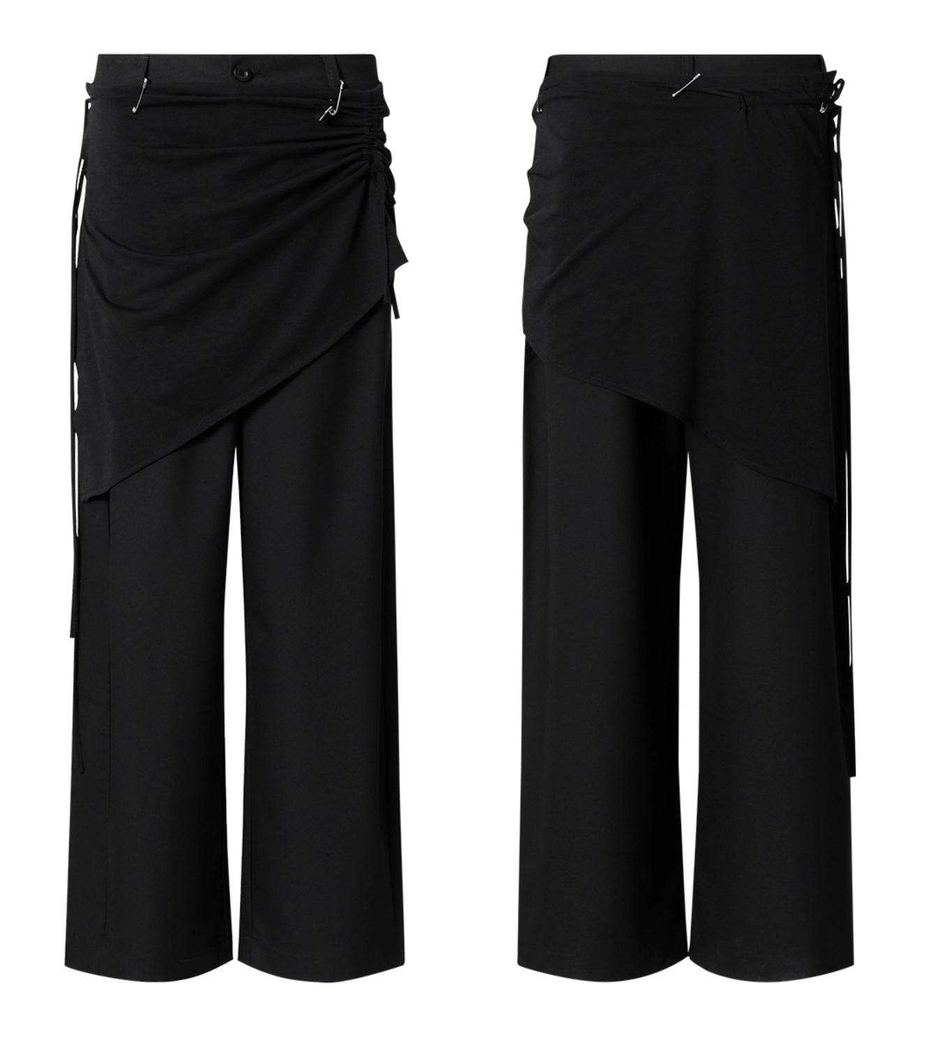 DETACHABLE SHIRRING SKIRT PANTS