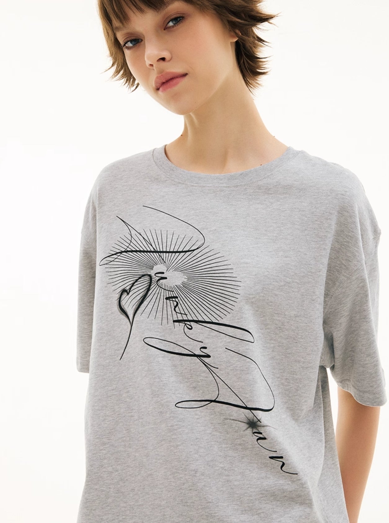 FLOWER LOGO PRINT TEE