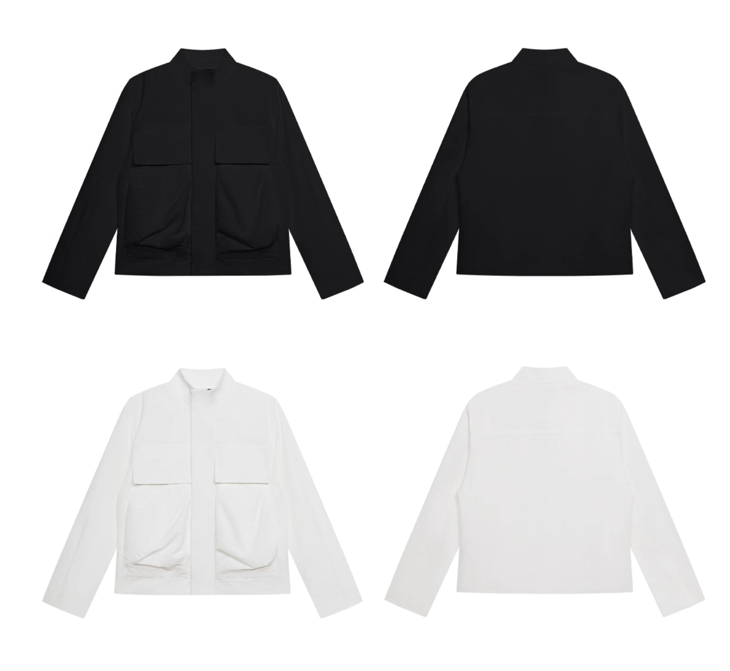 TWILL ZIP STAND COLLAR JACKET
