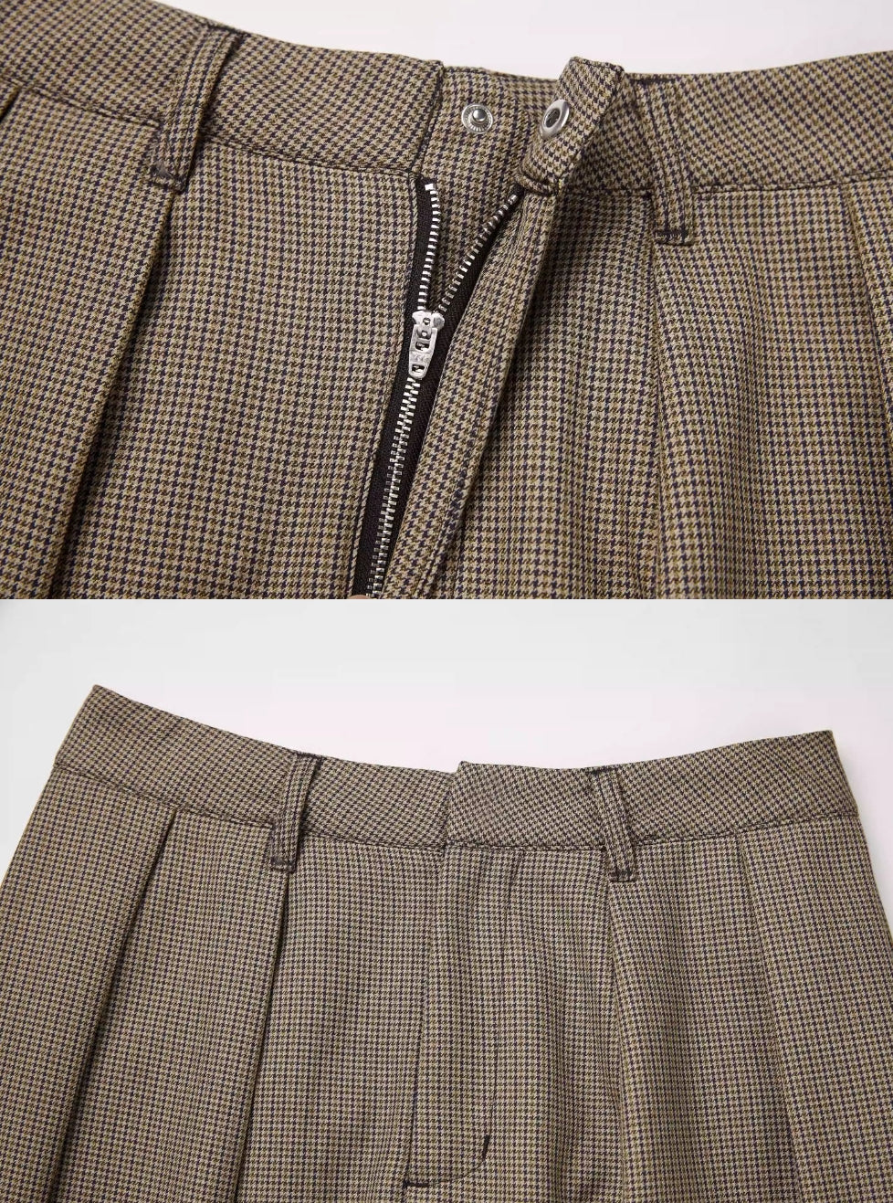 THREE-DIMENSIONAL HOUNDSTOOTH WOOL TROUSERS