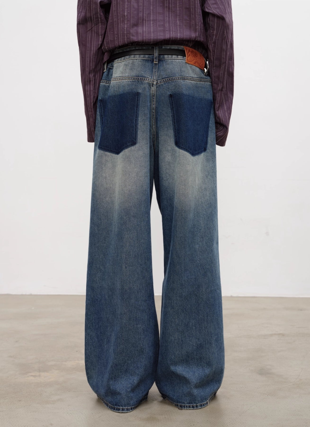 BLUE RIPPLE STRAIGHT DENIMS