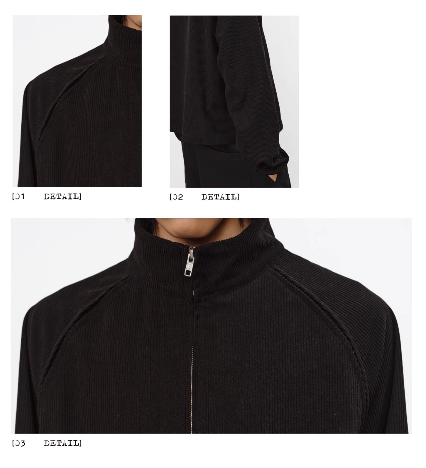 CORDUROY DOUBLE ZIP JACKET