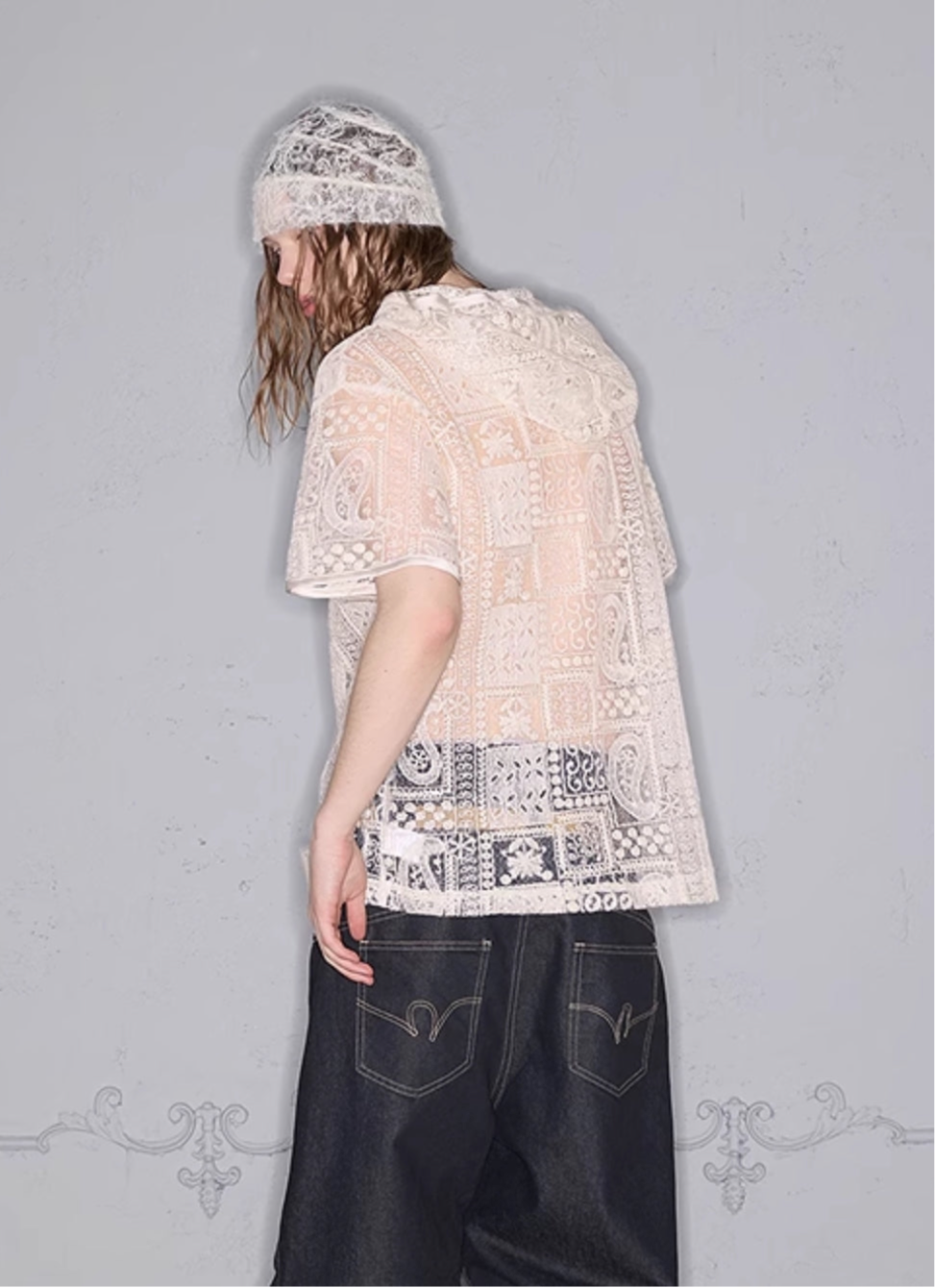 JACQUARD HOODED SUMMER SHIRT