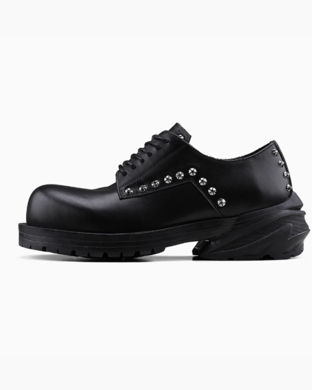 STUDDED LEATHER DERBY SHOES