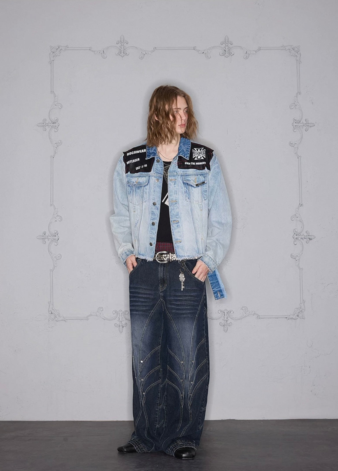 SPECIAL SHAPE WASH DENIM PANTS