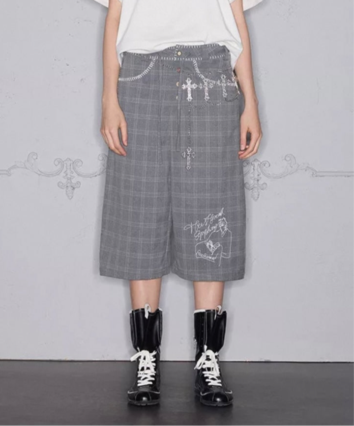LACE UP MERCERIZED SHORTS