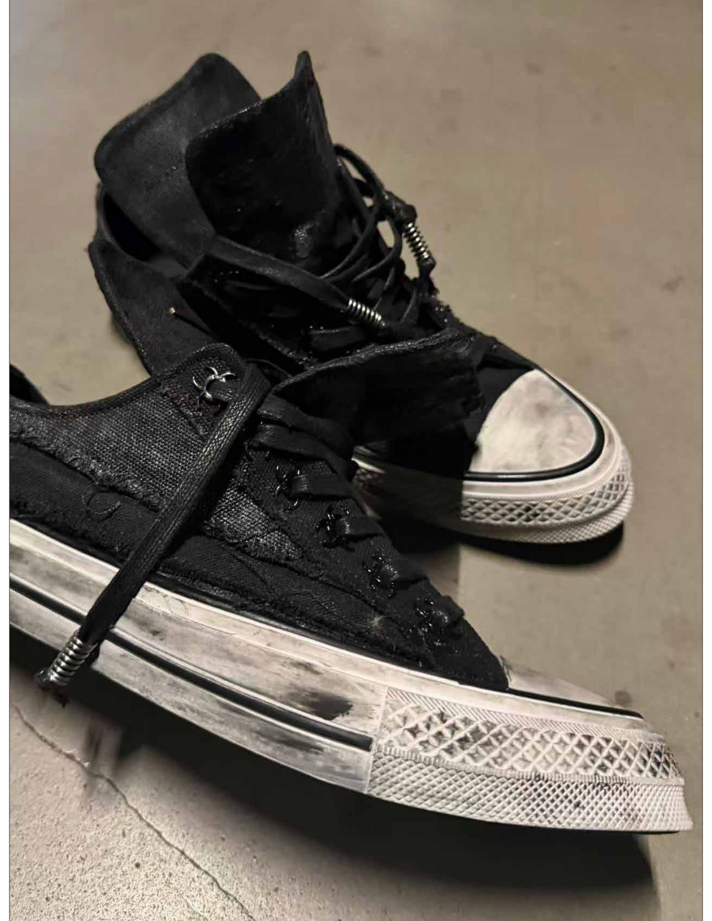 WAXED TONGUE SPRING VULCANIZED SNEAKERS