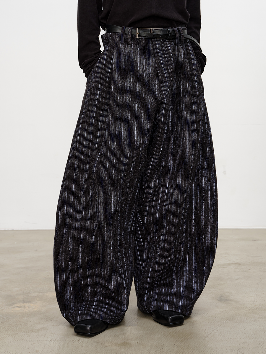 HEAVY JACQUARD WIDE TROUSERS