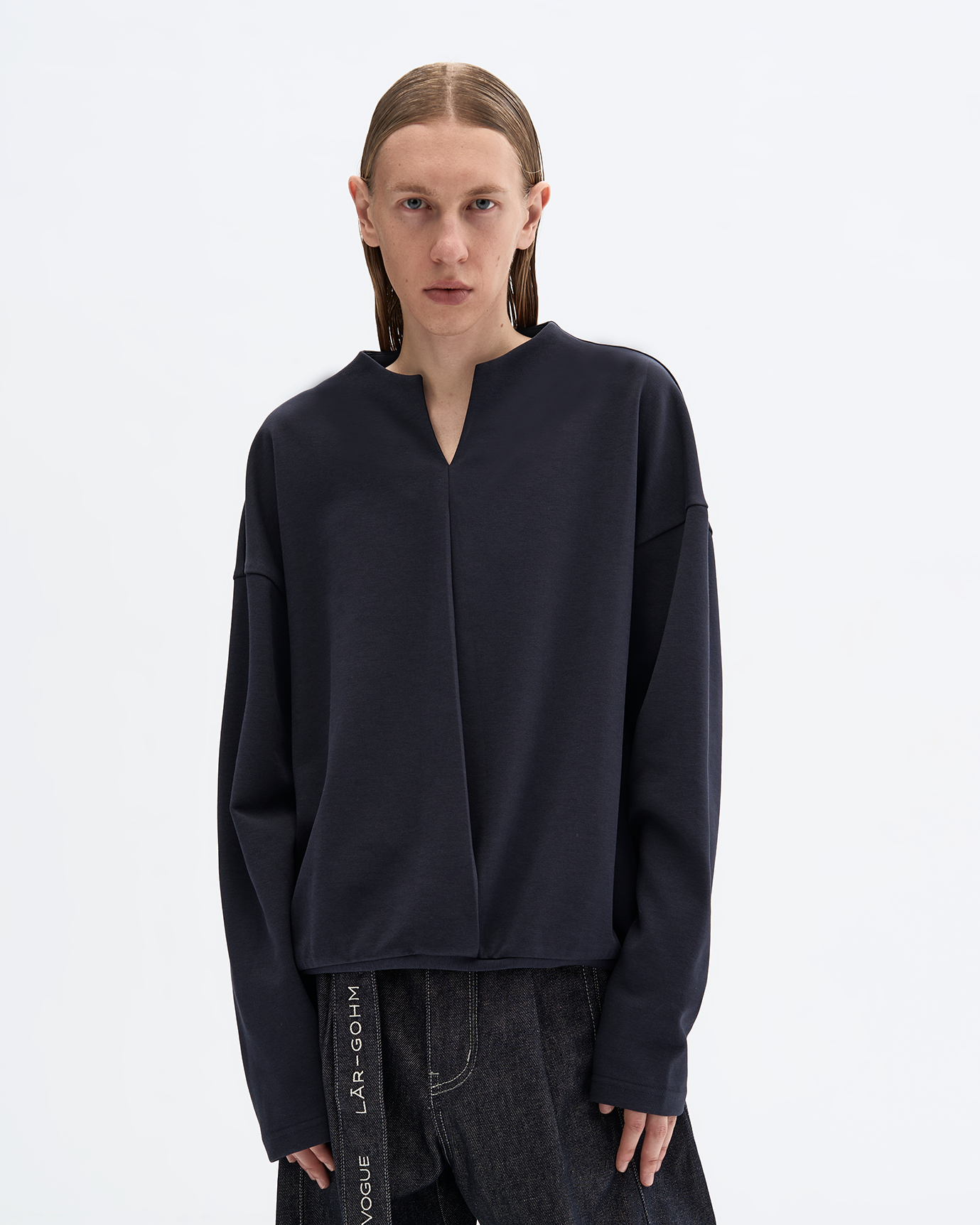 PRUSSIAN BLUE AIRY BLOUSE