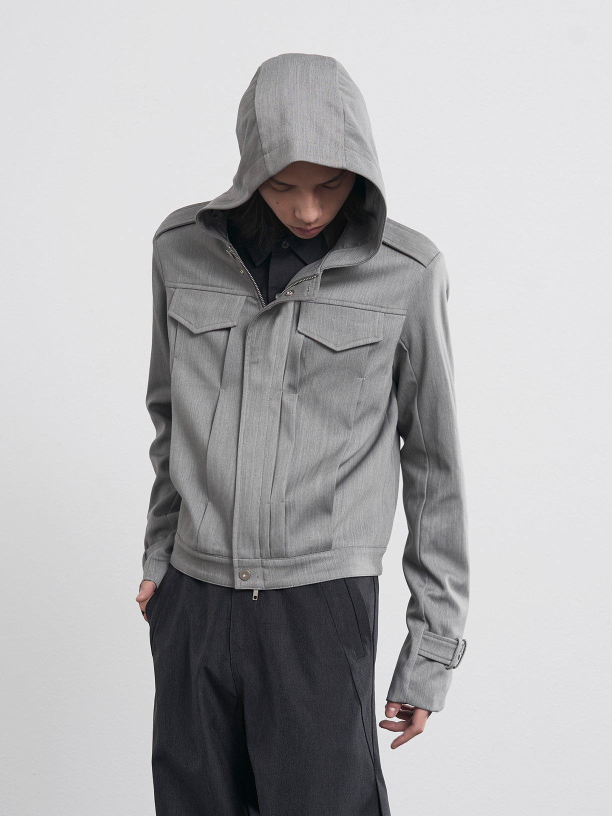 SLANT FRONT TYPE 2.5 HOODED BLAZER