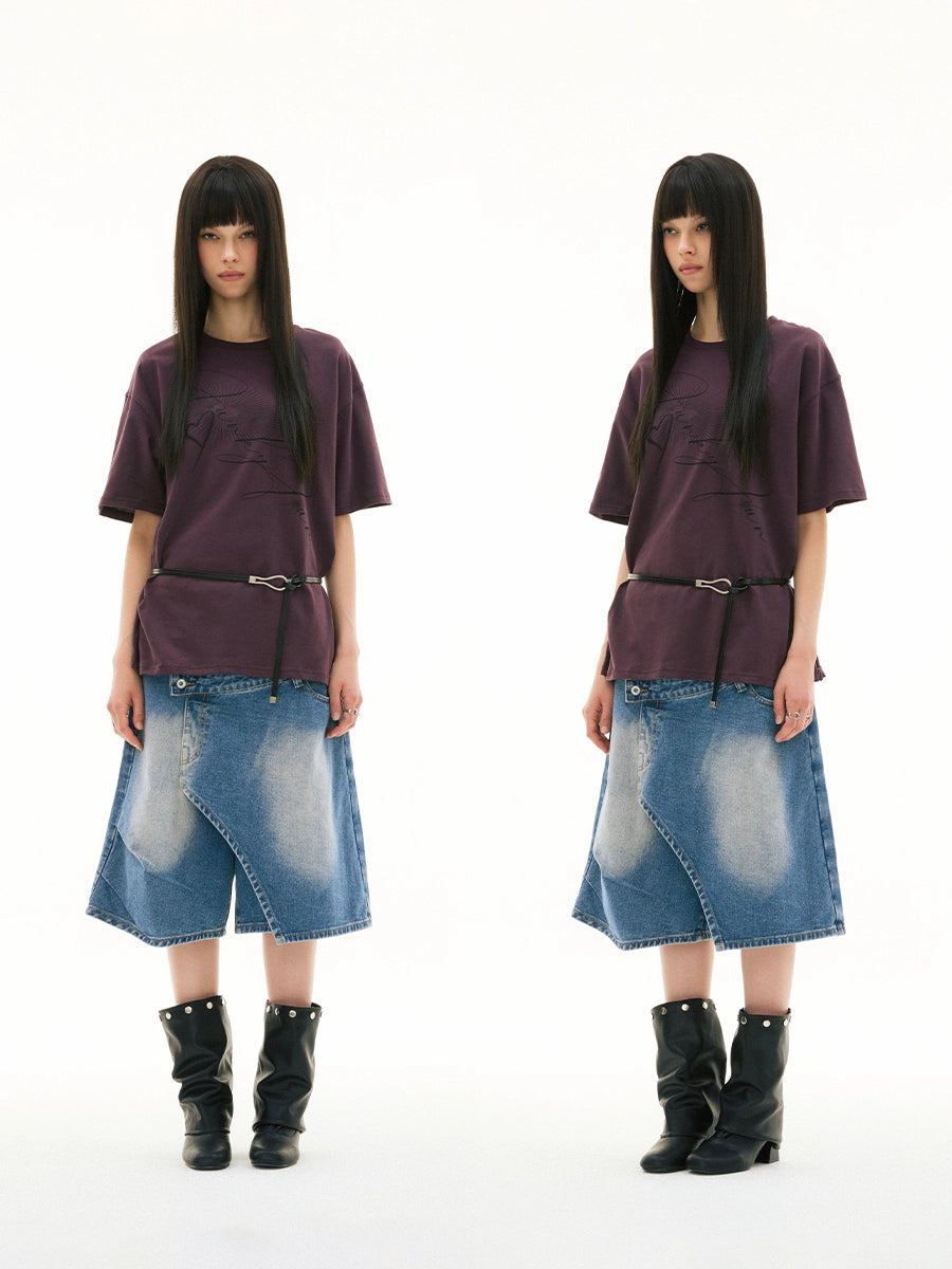 FLOWER LOGO PRINT TEE