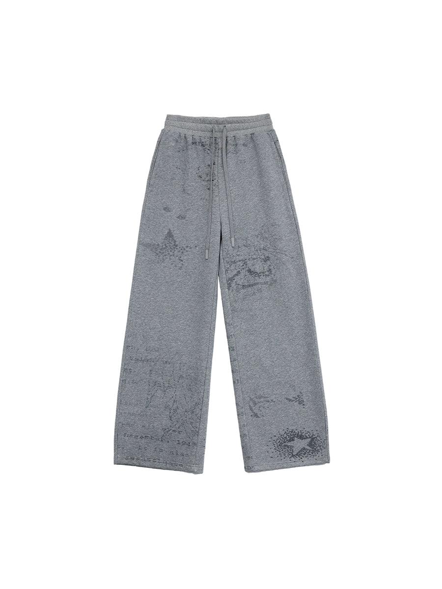 GRAPHIC GRAY STREET SWEATPANTS