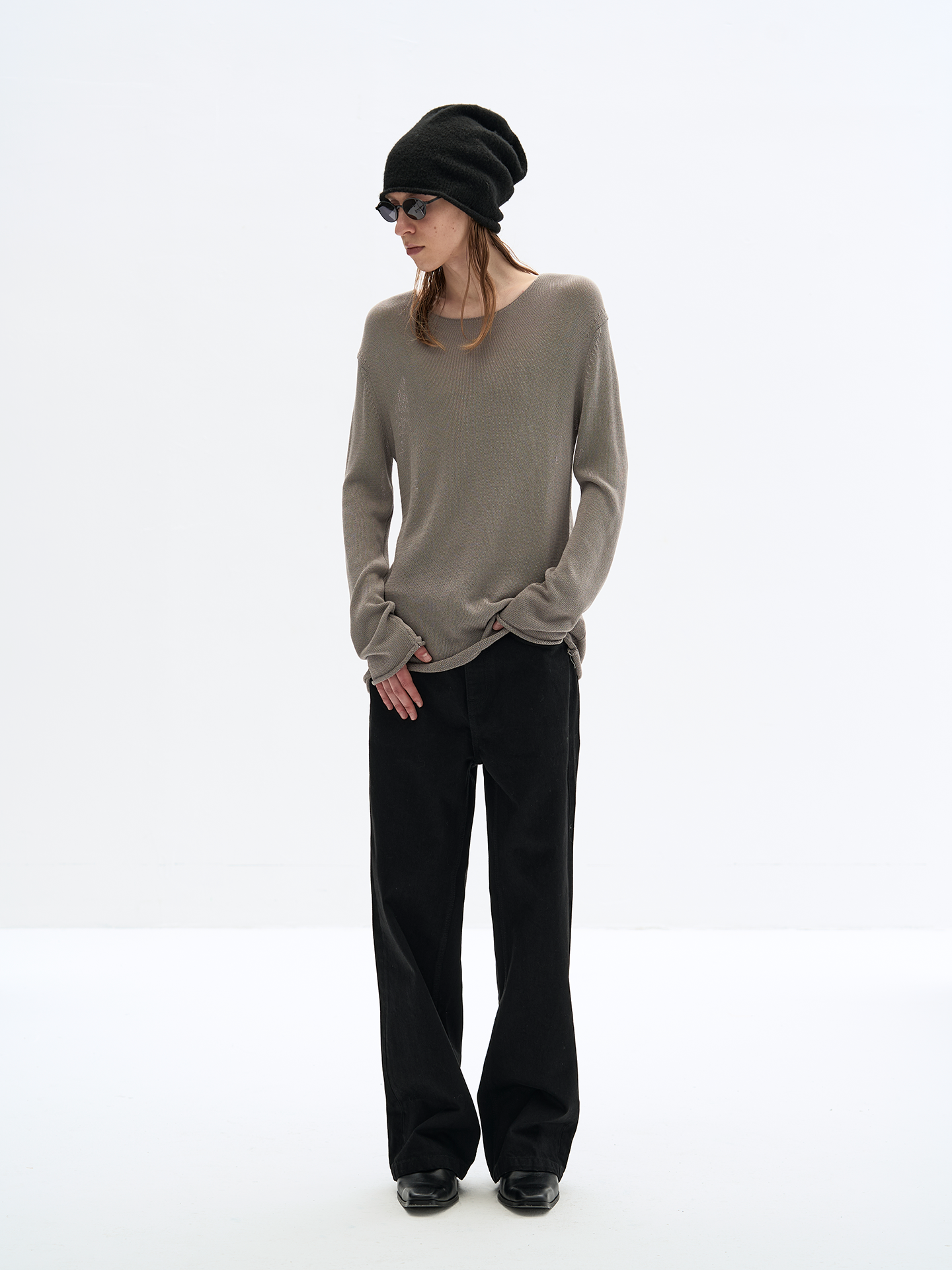 SHEER GREY HOURGLASS SHIRT