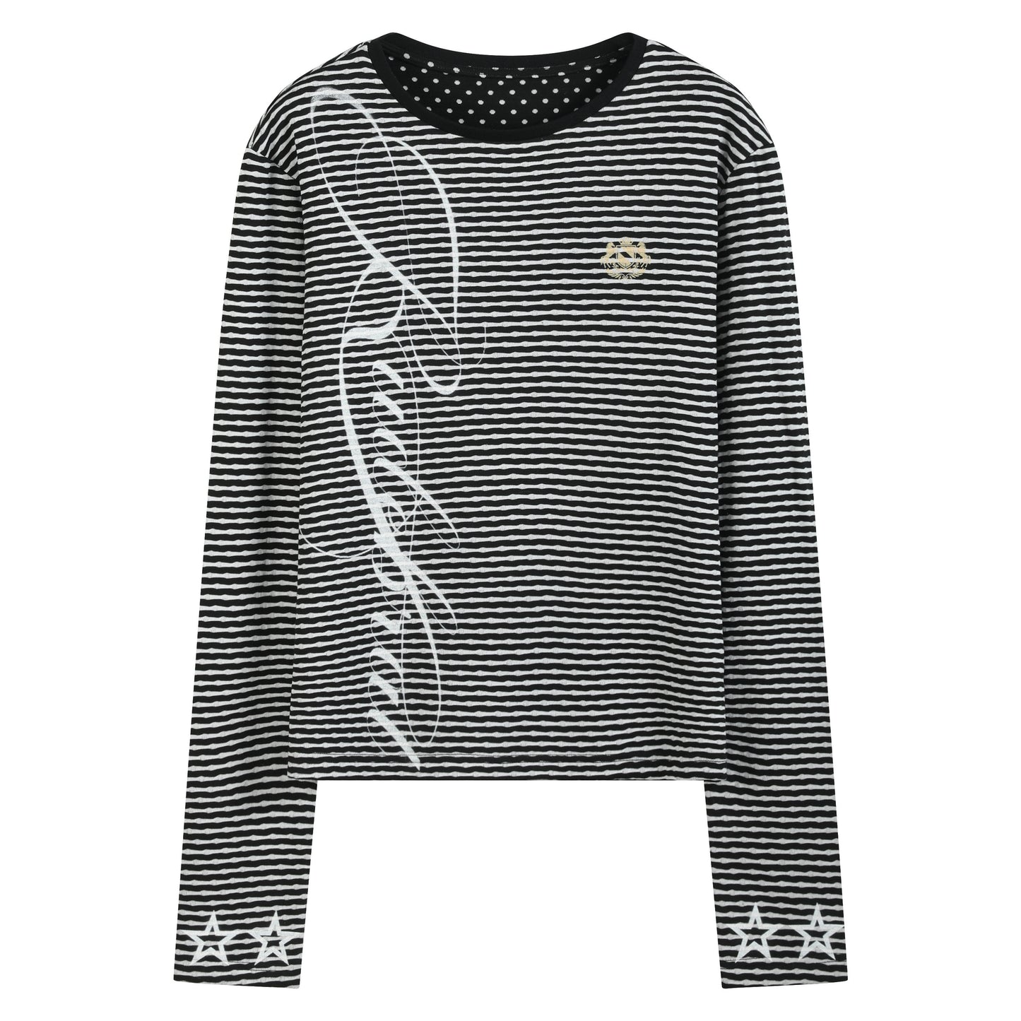 STRIPE PANEL FITTED LONGSLEEVE