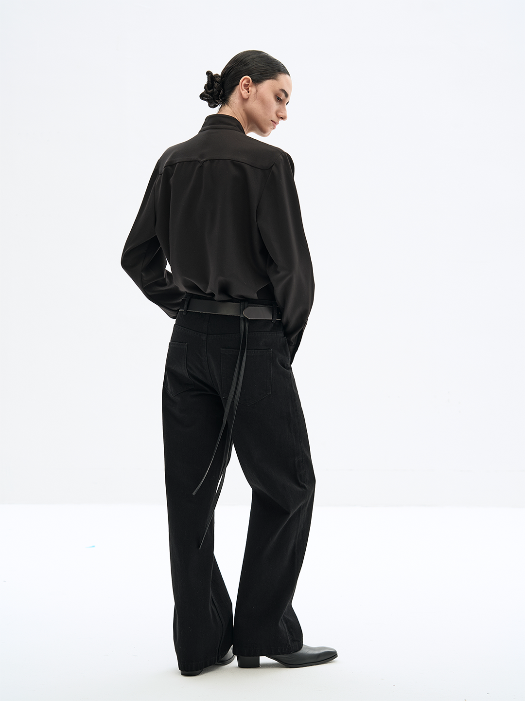 DARK BLACK DRESS UNDERSHIRT