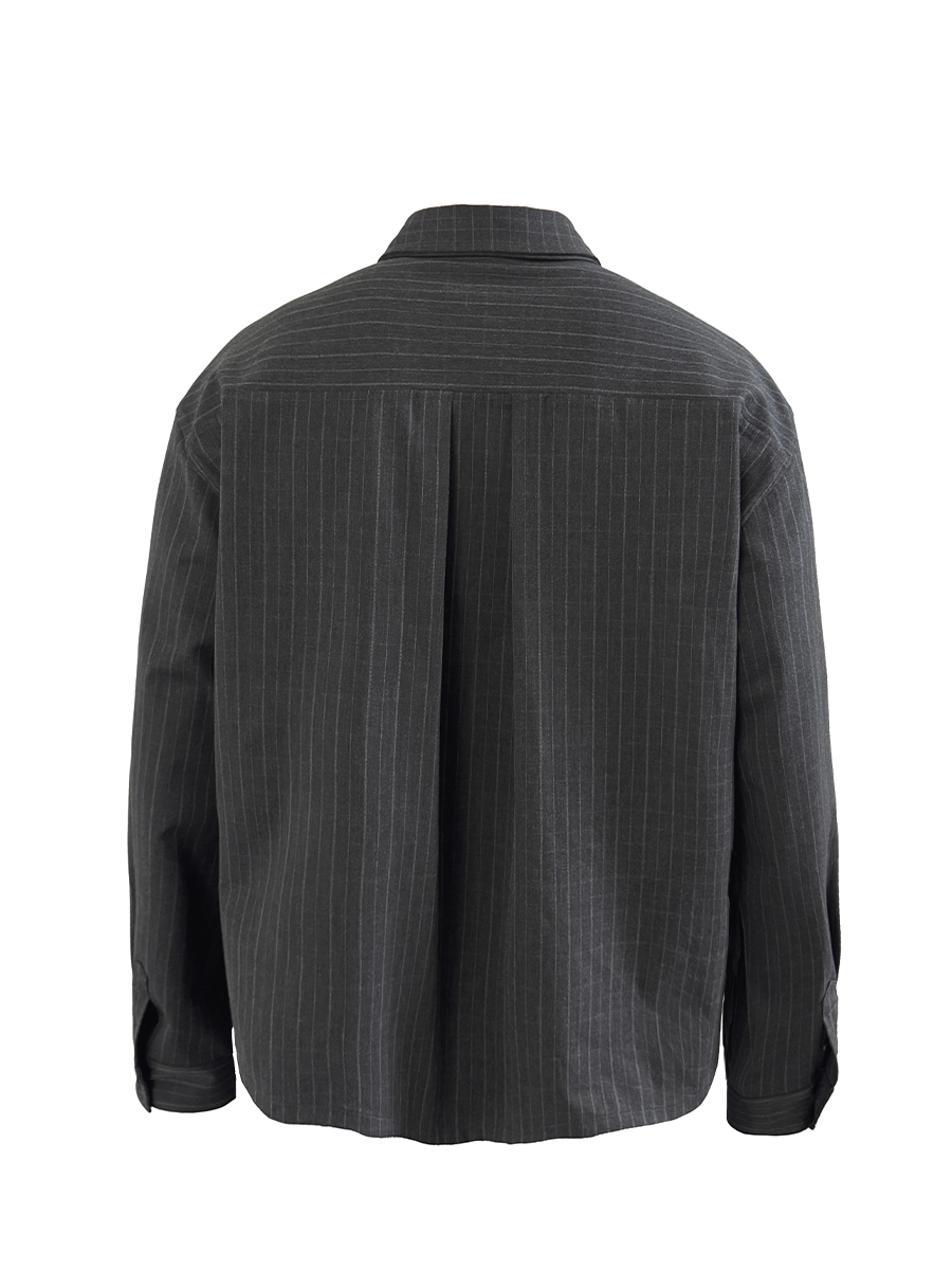 DOUBLE-SIDED STRIPE PLAID SHIRT