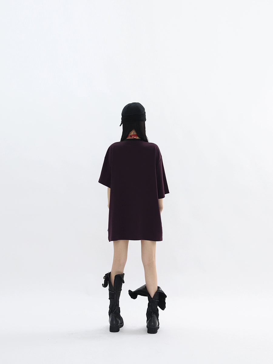 DARK PURPLE ART PRINT TEE