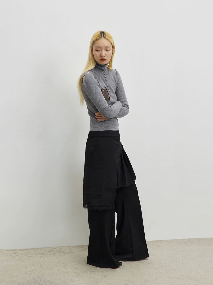 DETACHABLE LAYERED LACE CULOTTES