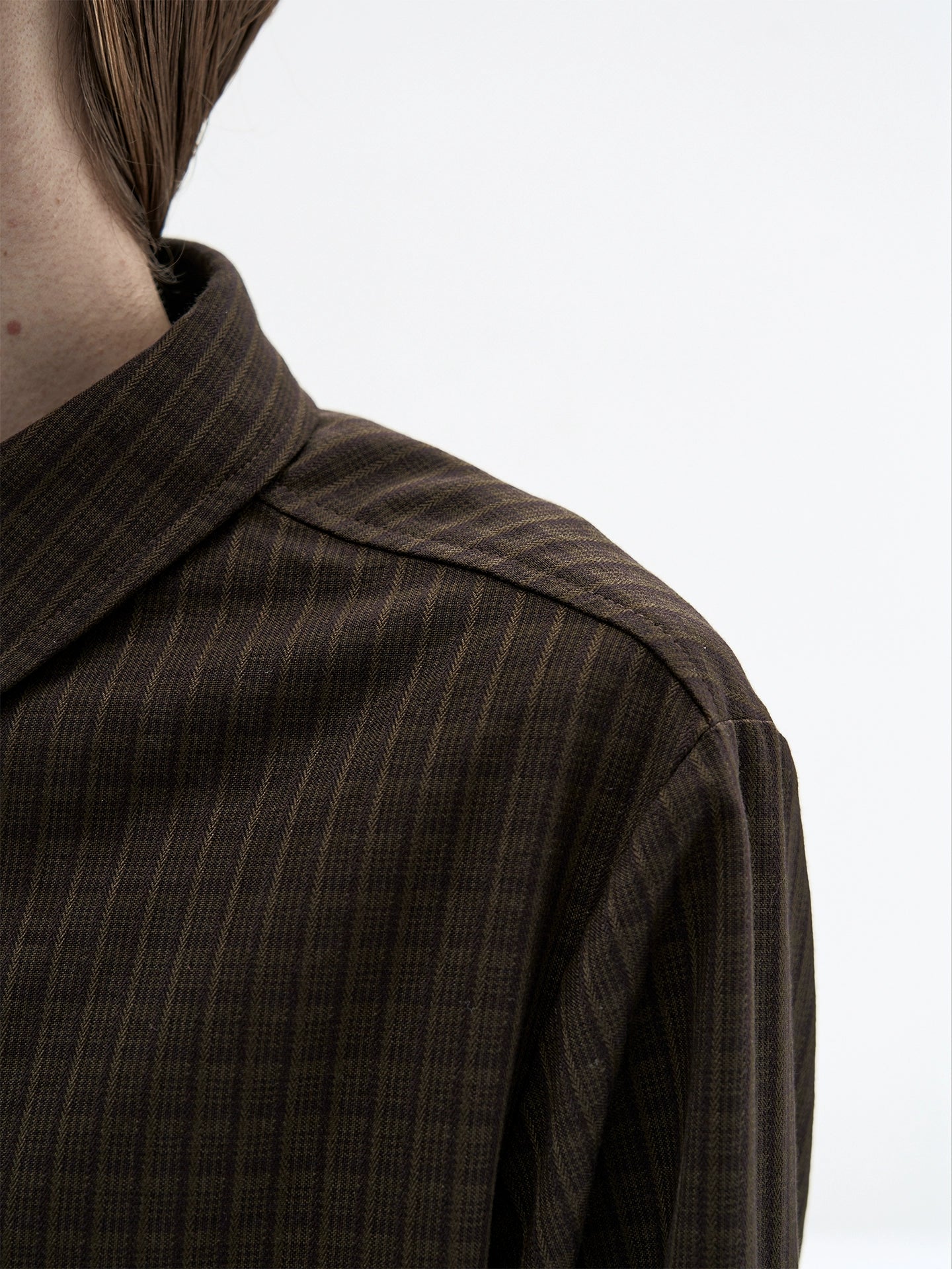 TAILORED BARLEY PATTERN SILK SHIRT