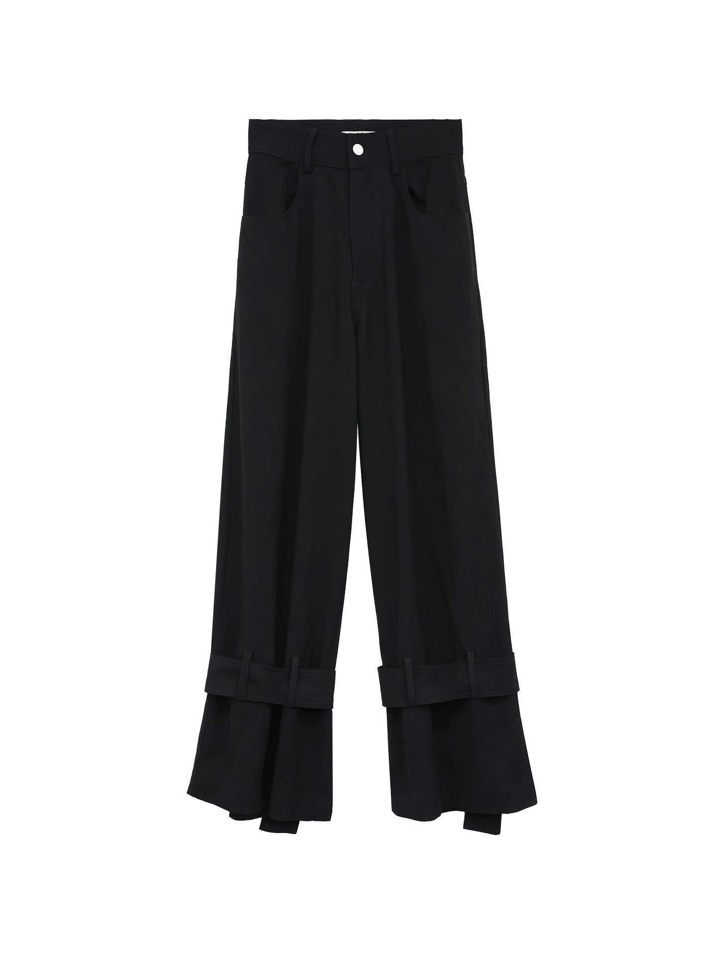BUCKLE LOOSE DRAPED PANTS