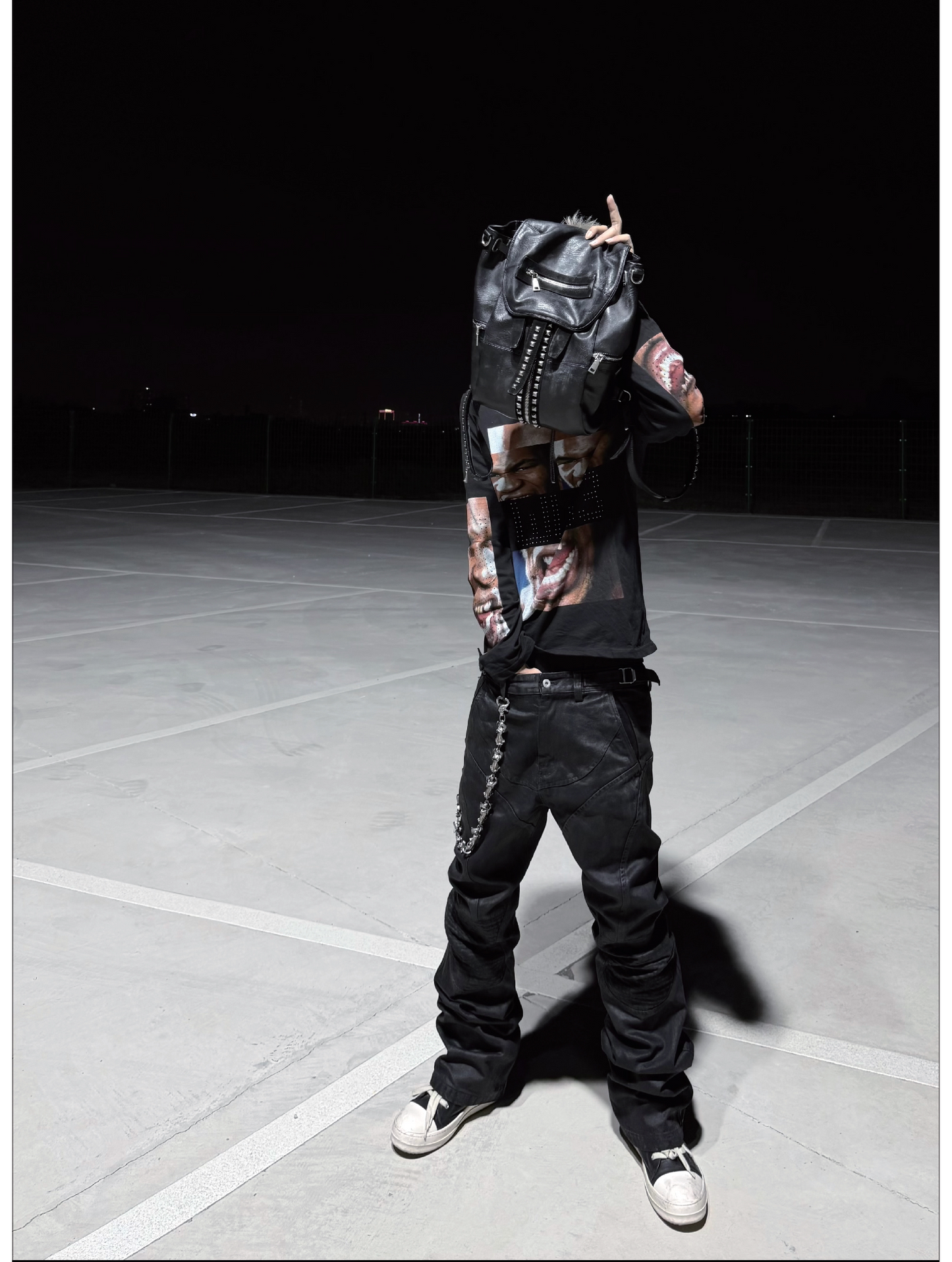 DARK COATED DECONSTRUCTED JEANS