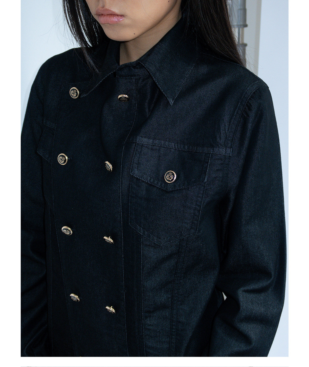 HEM DENIM KNIGHT SHIRT JACKET