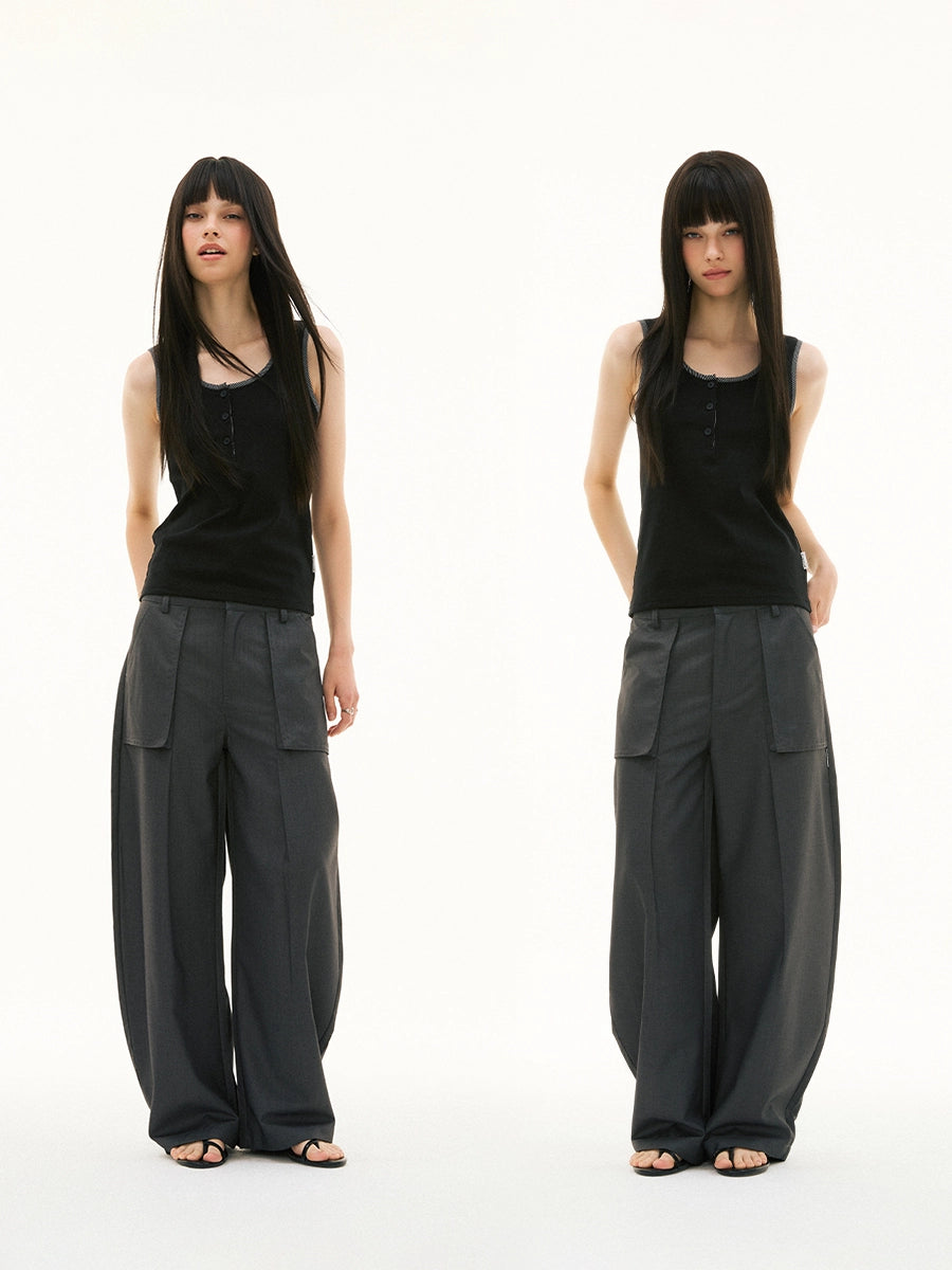 PATCH POCKET BANANA PANTS