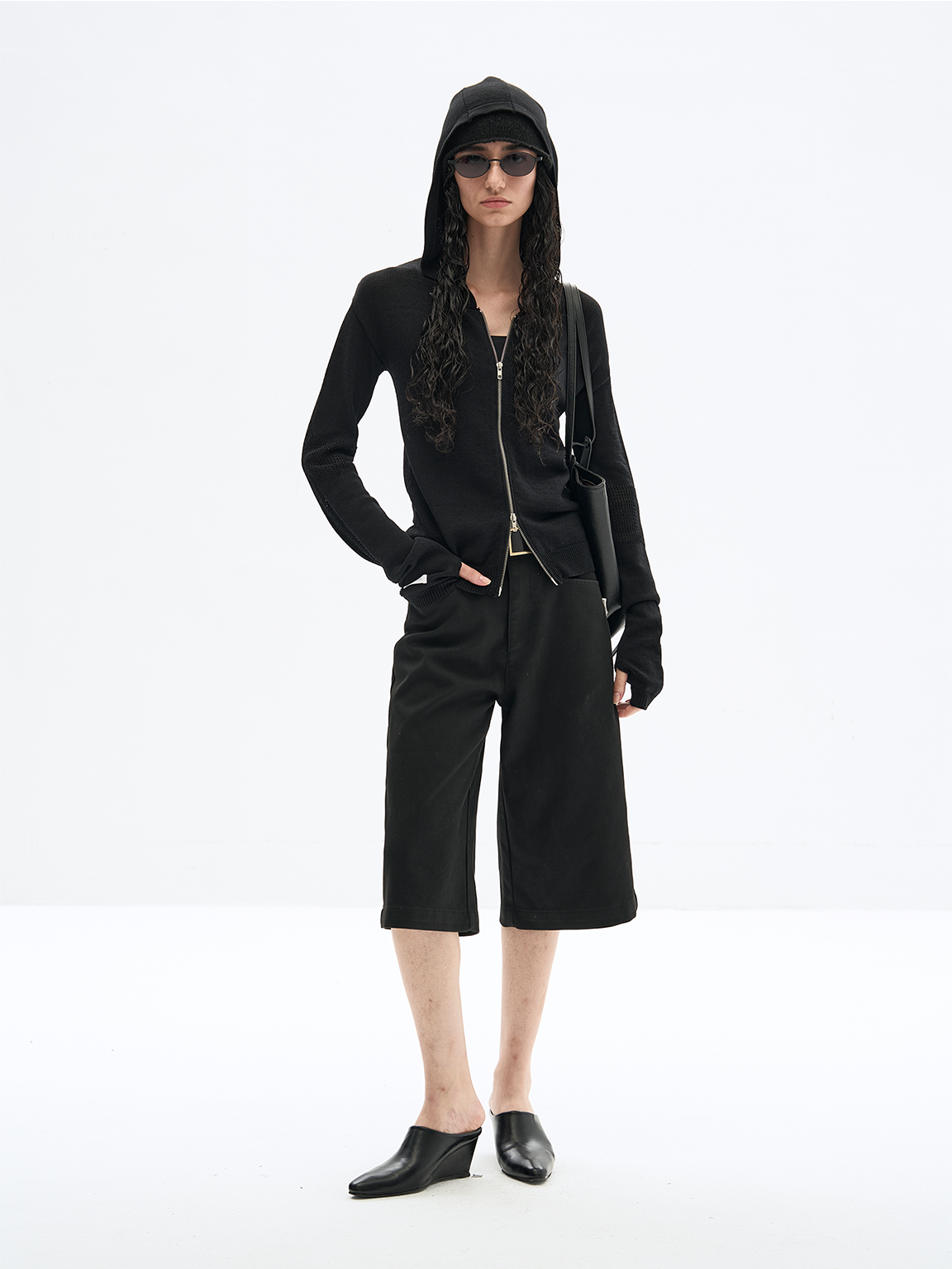 CURVED VOGUE EVENING HOOD SHIRT