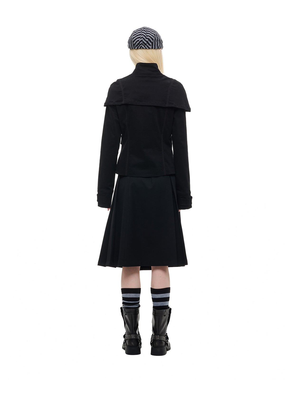 SHAWL DRAPE ZIP FRONT JACKET