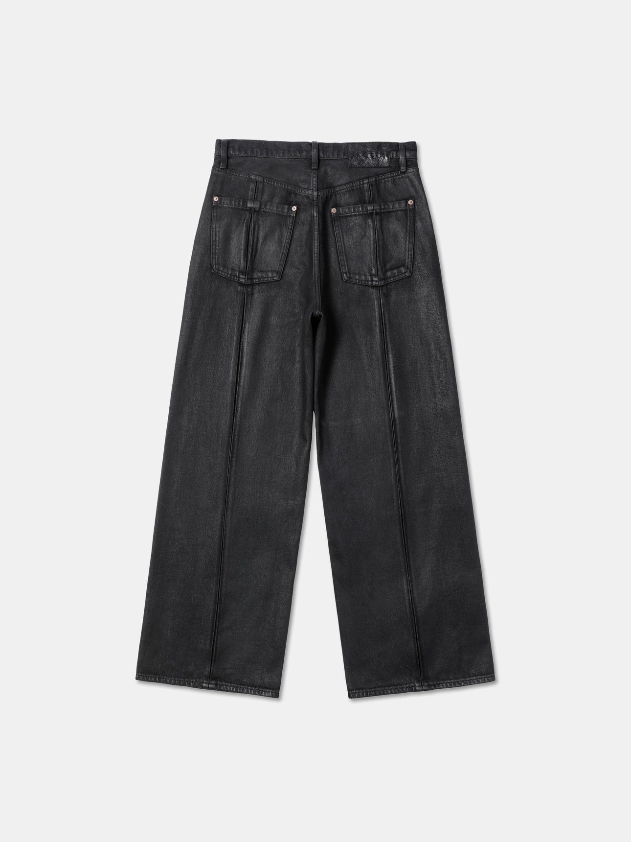 COATED WASHED STRAIGHT DENIM