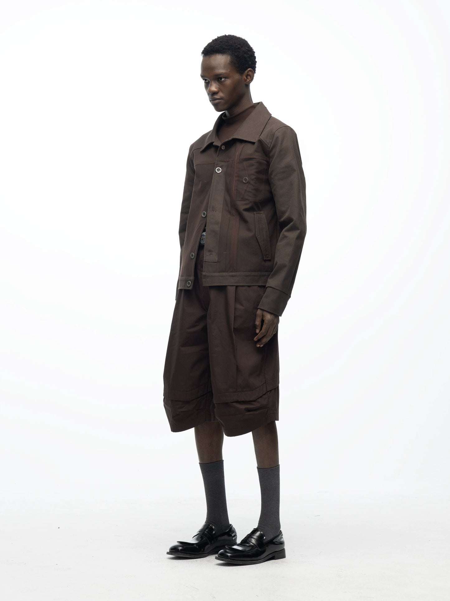 MESH CANVAS STAND COLLAR JACKET