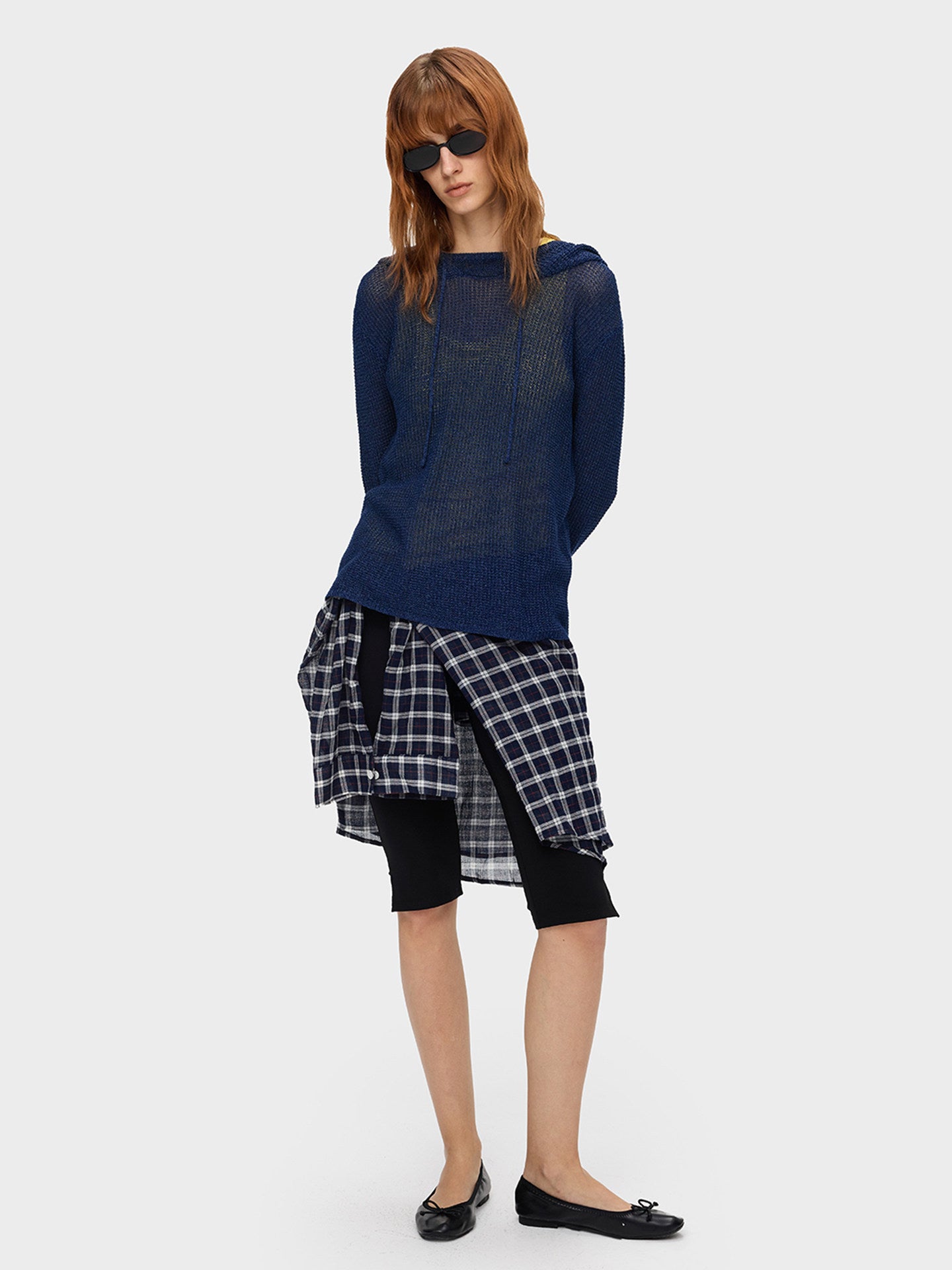 HAZE BLUE SHEER COVER HOODIE