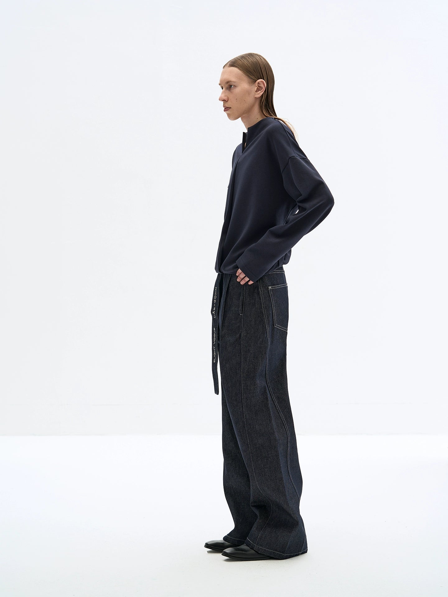 PRUSSIAN BLUE AIRY BLOUSE