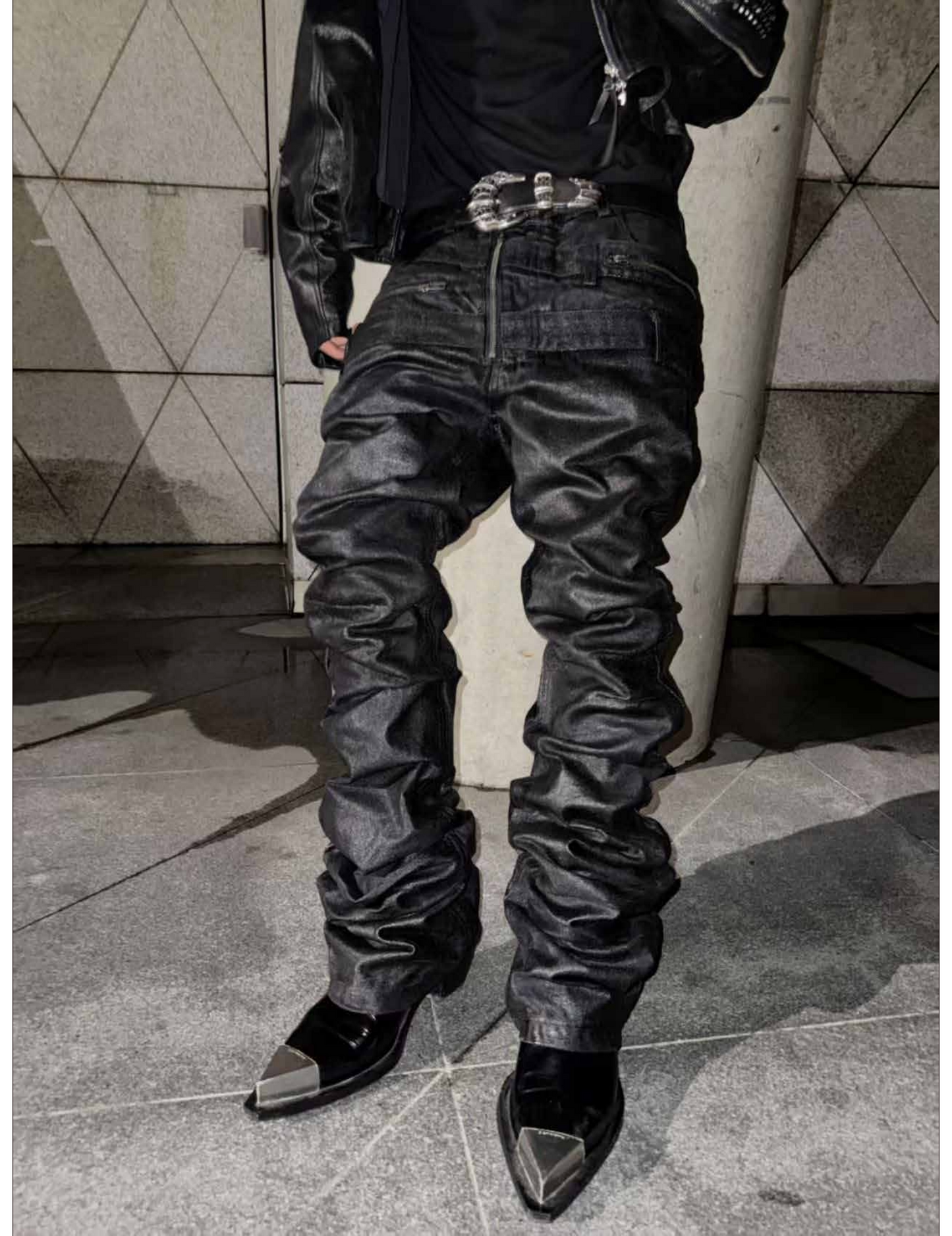 BONE WASH TAPE DENIM