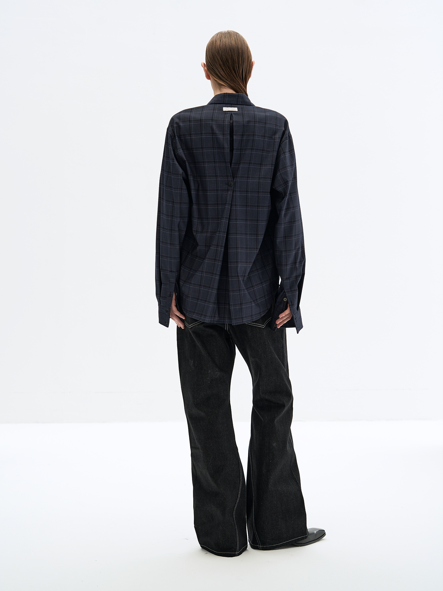 RUM BLUE PLAID BACK SHIRT