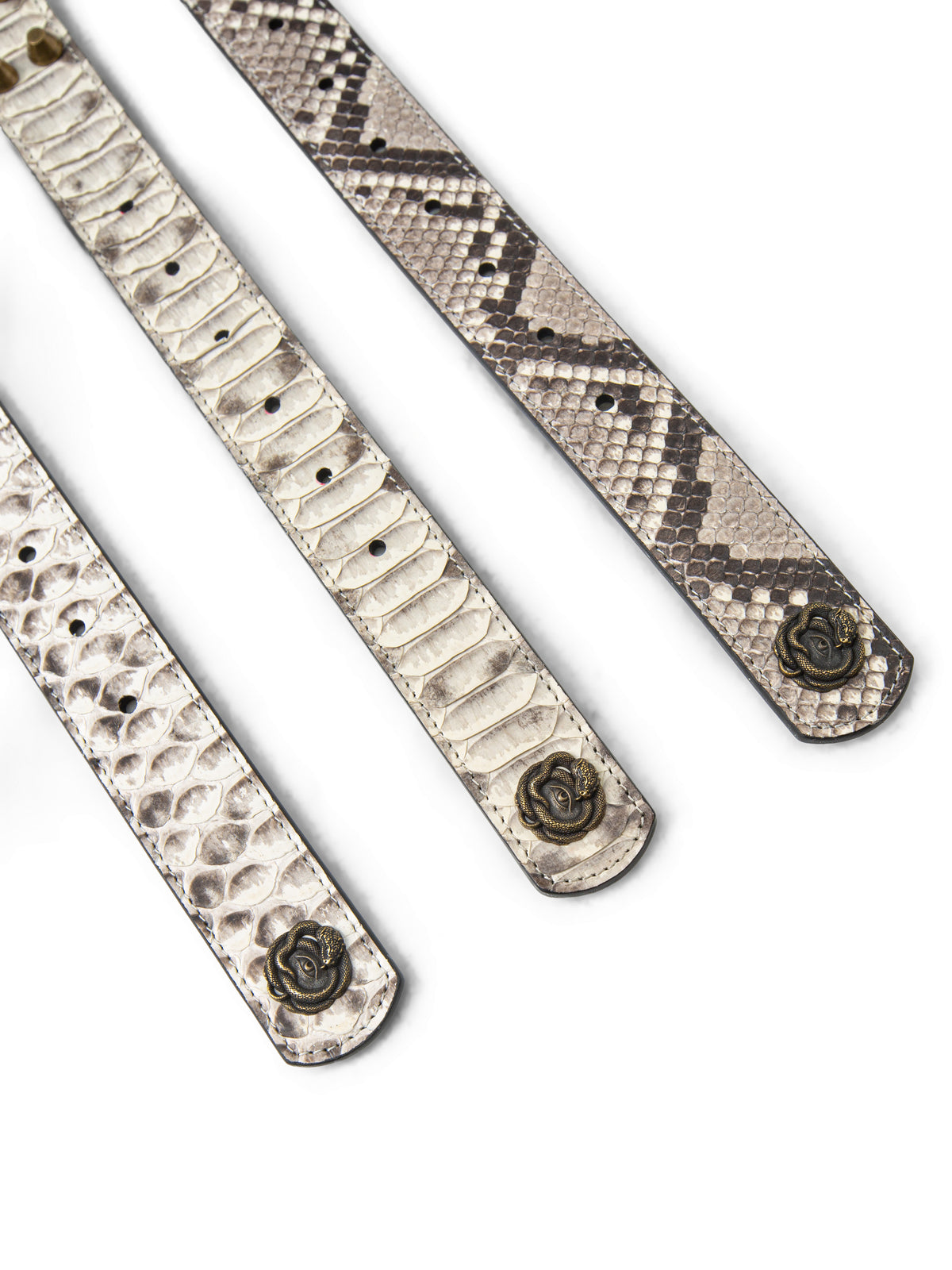 SNAKE EYE RIVETED COWHIDE BELT