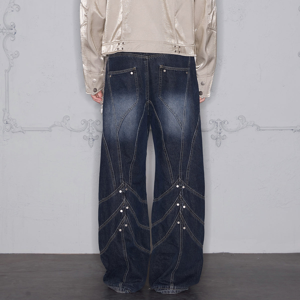 SPECIAL SHAPE WASH DENIM PANTS