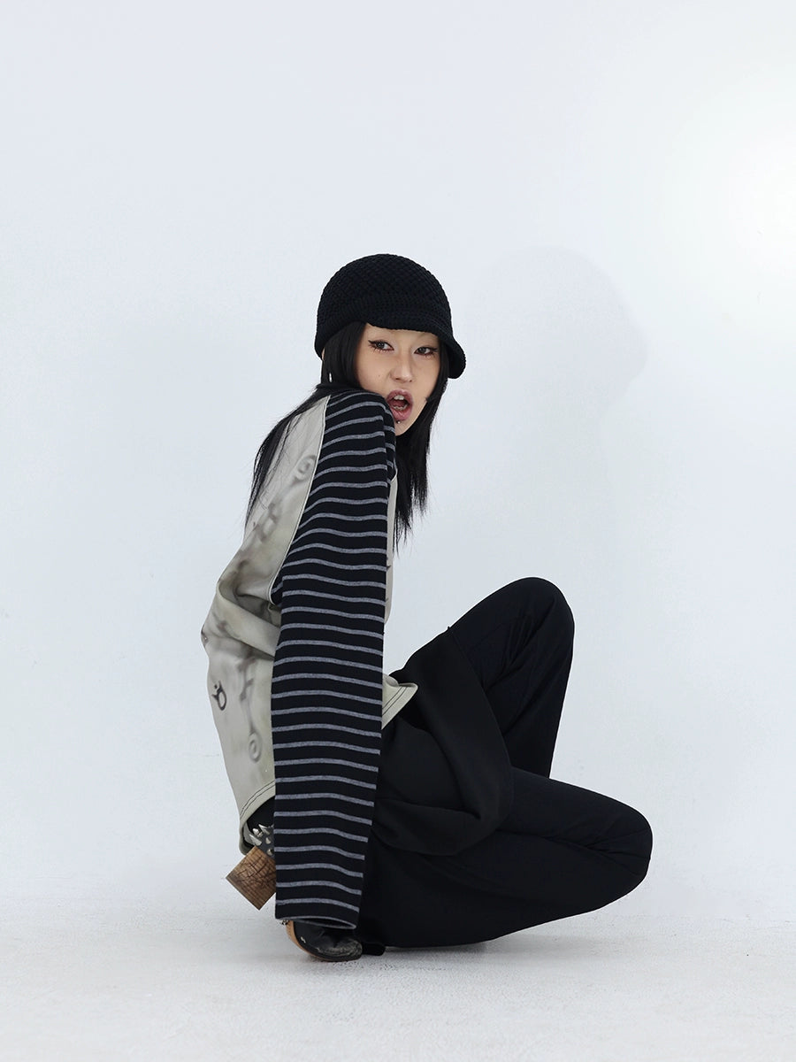 RAGLAN STRIPE SWEATSHIRT