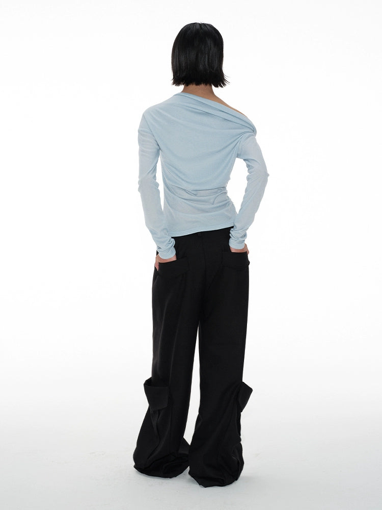 DOUBLE POCKET PLEATED PANTS